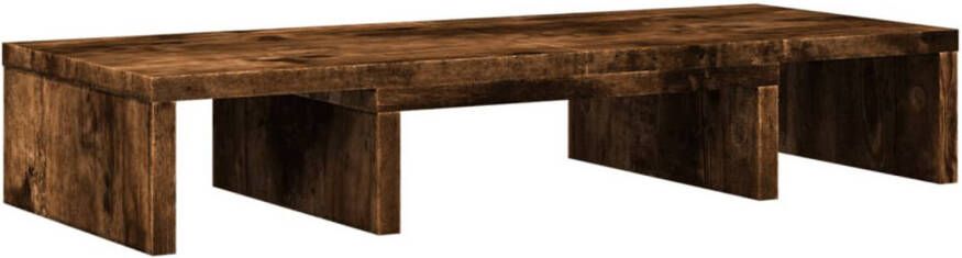 VidaXL Monitorstandaard verstelbaar 60x24x10 5 cm hout gerookt eiken