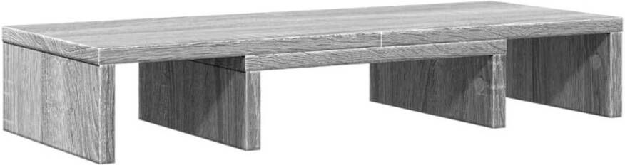 VidaXL Monitorstandaard verstelbaar 60x24x10 5 cm hout grijs sonoma