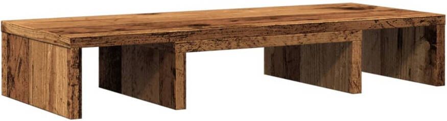 VidaXL Monitorstandaard verstelbaar 60x24x10 5 cm hout oud houtkleurig