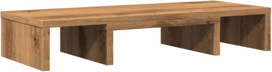 VidaXL Monitorstandaard verstelbaar 60x24x10 5cm hout artisanaal eiken