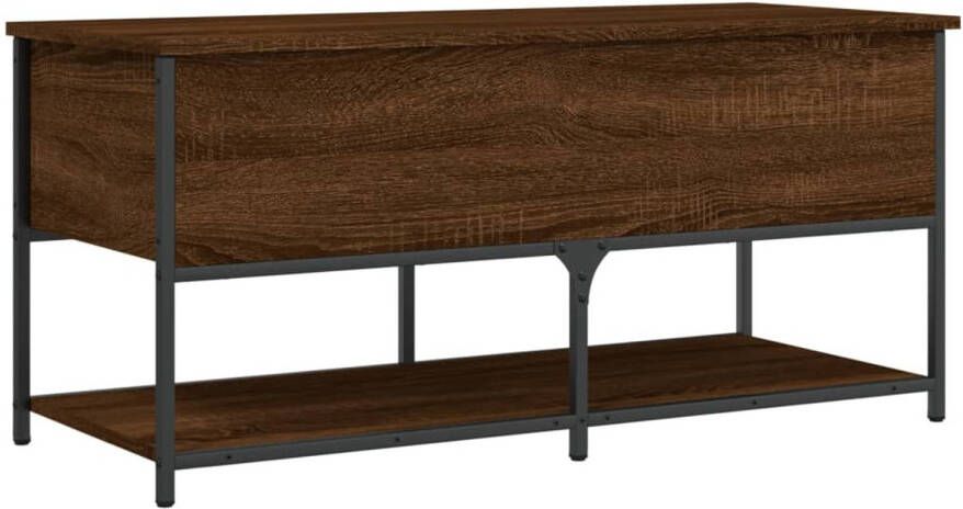 VidaXL Opbergbankje 100x42 5x47 cm bewerkt hout bruin eikenkleur