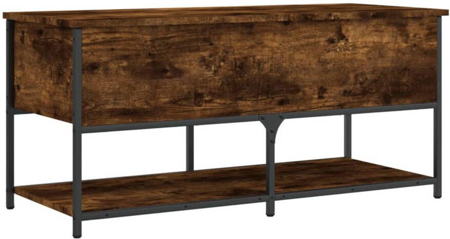 VidaXL Opbergbankje 100x42 5x47 cm bewerkt hout gerookt eikenkleurig