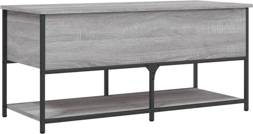 VidaXL Opbergbankje 100x42 5x47 cm bewerkt hout grijs sonoma eiken