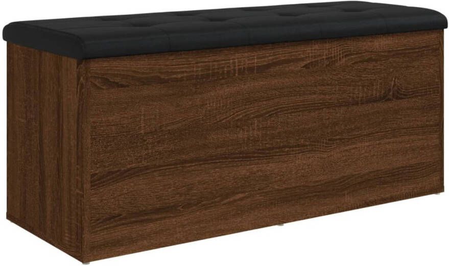 VidaXL Opbergbankje 102x42x45 cm bewerkt hout bruin eikenkleur