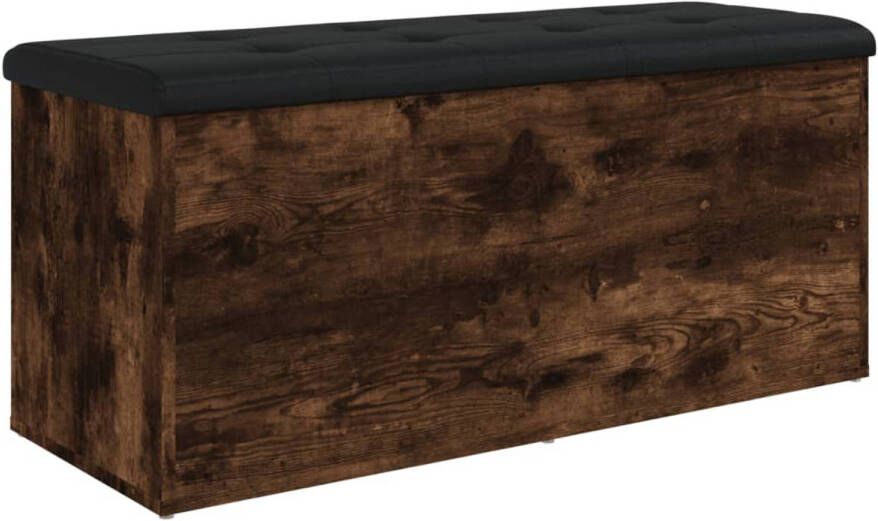 VidaXL Opbergbankje 102x42x45 cm bewerkt hout gerookt eikenkleurig