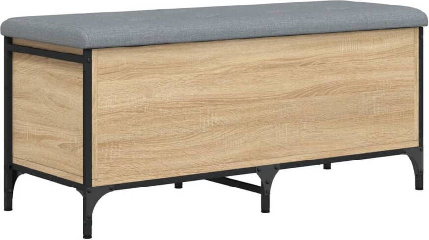 VidaXL Opbergbankje 102x42x45 cm bewerkt hout sonoma eikenkleurig