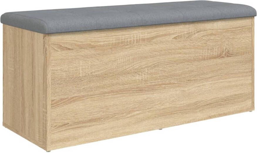 VidaXL Opbergbankje 102x42x45 cm bewerkt hout sonoma eikenkleurig