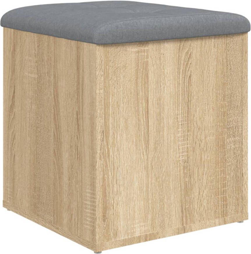 VidaXL Opbergbankje 42x42x45 cm bewerkt hout sonoma eikenkleurig