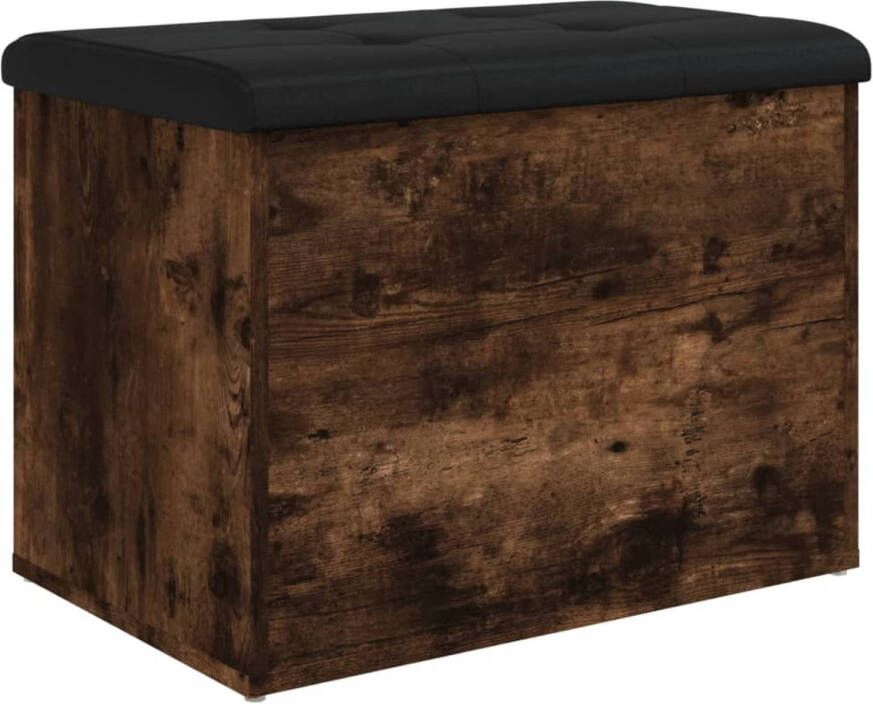 VidaXL Opbergbankje 62x42x45 cm bewerkt hout gerookt eikenkleurig