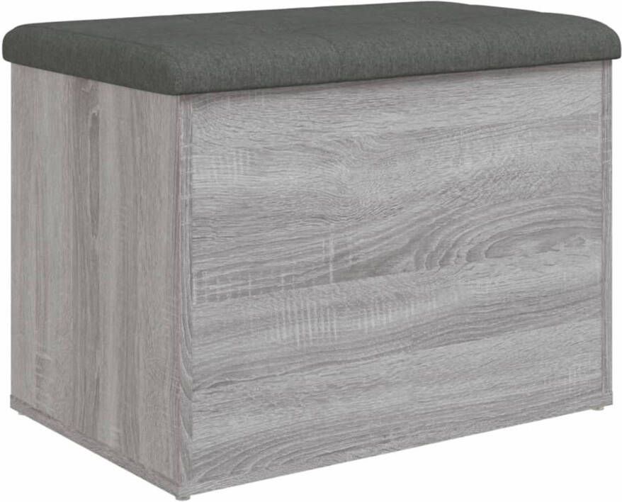 VidaXL Opbergbankje 62x42x45 cm bewerkt hout grijs sonoma eikenkleurig