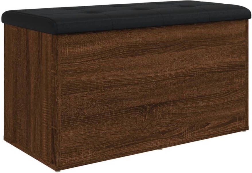 VidaXL Opbergbankje 82x42x45 cm bewerkt hout bruin eikenkleur