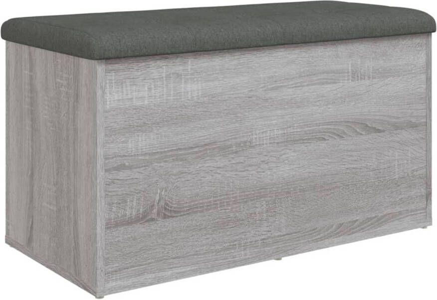 VidaXL Opbergbankje 82x42x45 cm bewerkt hout grijs sonoma eikenkleurig