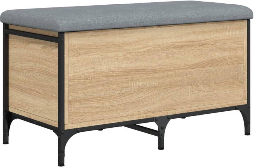 VidaXL Opbergbankje 82x42x45 cm bewerkt hout sonoma eikenkleurig