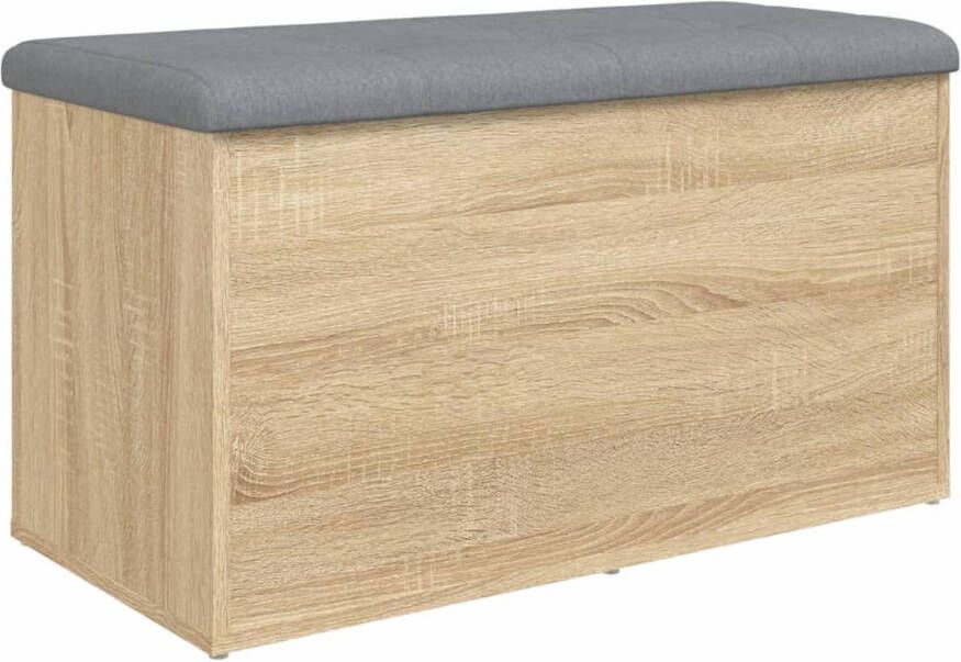 VidaXL Opbergbankje 82x42x45 cm bewerkt hout sonoma eikenkleurig