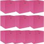 VidaXL Opbergboxen 10 st 32x32x32 cm stof roze - Thumbnail 2