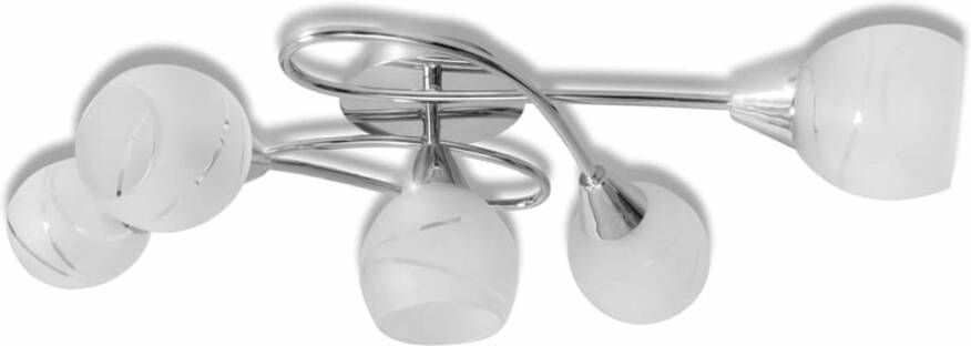 VidaXL Plafondlamp met glazen behuizing voor lampen
