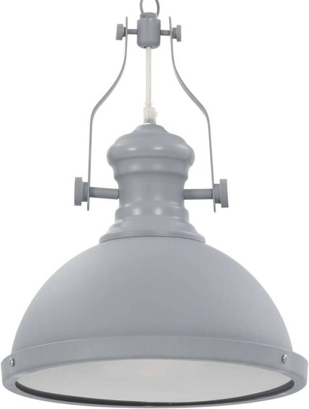 VidaXL Plafondlamp rond E27 grijs