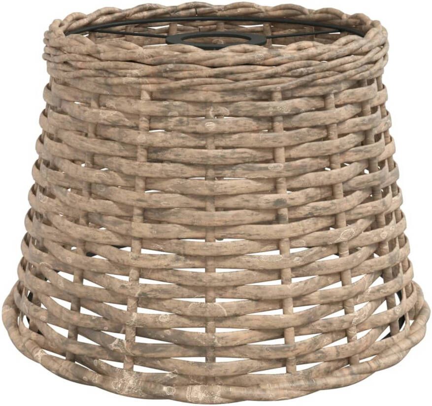 VidaXL Plafondlampenkap Ø25x17 cm wicker bruin