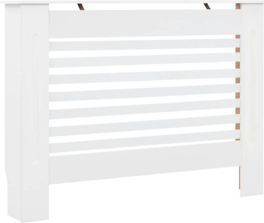 VidaXL Radiatorombouw 112x19x81 5 cm MDF wit