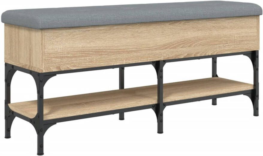 VidaXL Schoenenbank 102x32x45 cm bewerkt hout sonoma eikenkleurig