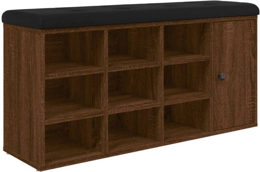 VidaXL Schoenenbank 102x32x50 cm bewerkt hout bruin eikenkleur