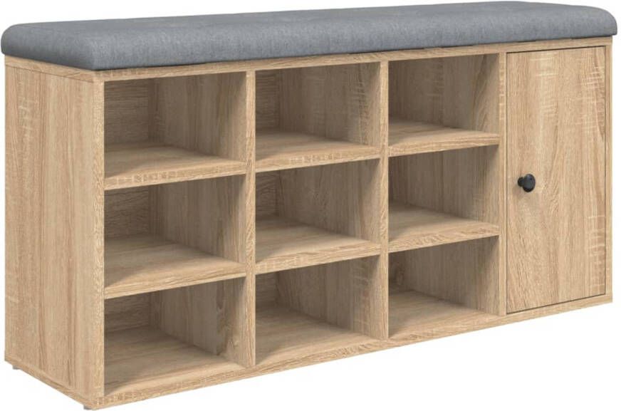 VidaXL Schoenenbank 102x32x50 cm bewerkt hout sonoma eikenkleurig