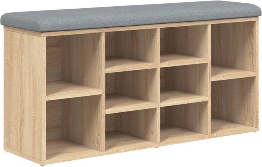 VidaXL Schoenenbank 102x32x50 cm bewerkt hout sonoma eikenkleurig