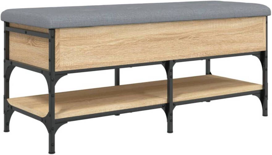 VidaXL Schoenenbank 102x42x45 cm bewerkt hout sonoma eikenkleurig