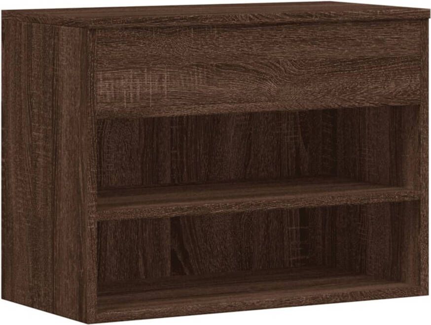 VidaXL Schoenenbank 60x30x45 cm bewerkt hout bruin eikenkleur