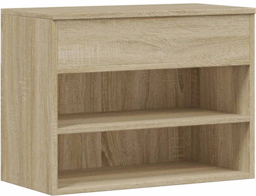 VidaXL Schoenenbank 60x30x45 cm bewerkt hout sonoma eikenkleurig