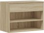 VidaXL Schoenenbank 60x30x45 cm bewerkt hout sonoma eikenkleurig - Thumbnail 2