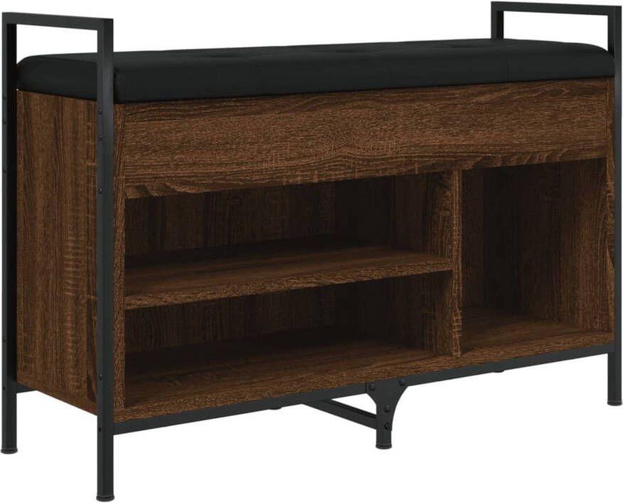 VidaXL Schoenenbank 85 5x32x57 5 cm bewerkt hout bruin eikenkleur