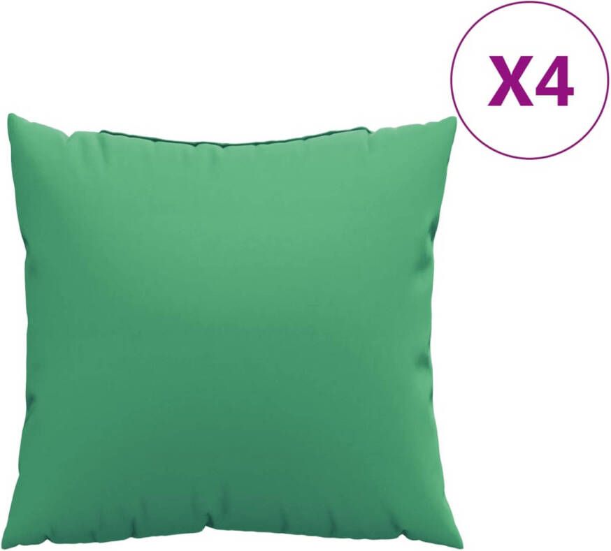 VidaXL Sierkussens 4 st 50x50 cm stof groen