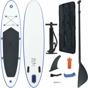 VidaXL Stand Up Paddleboardset Opblaasbaar Blauw En Wit