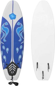 VIDAXL surfplank schuim kunststof blauw 170cm