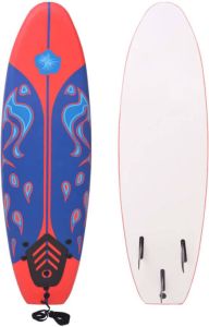 VIDAXL surfplank schuim kunststof blauw-rood 170cm