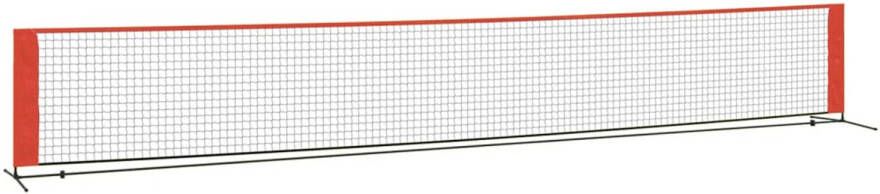 VidaXL Tennisnet 600x100x87 cm polyester zwart en rood