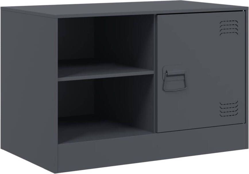 VidaXL Tv-meubel 67x39x44 cm staal antracietkleurig