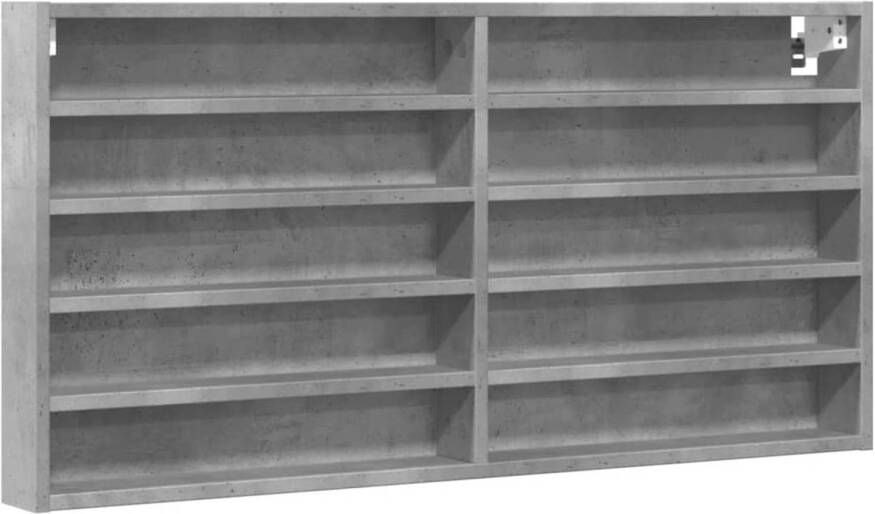 VidaXL Vitrinekast 100x8 5x50 cm bewerkt hout betongrijs