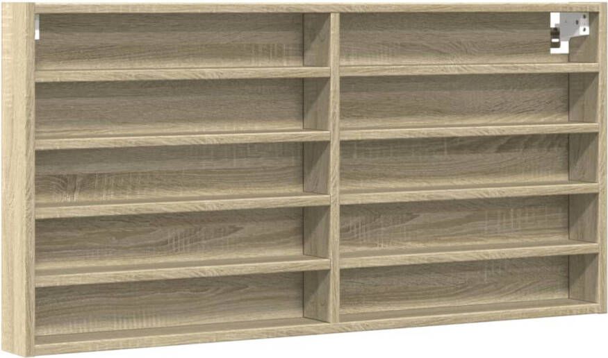 VidaXL Vitrinekast 100x8 5x50 cm bewerkt hout sonoma eikenkleurig