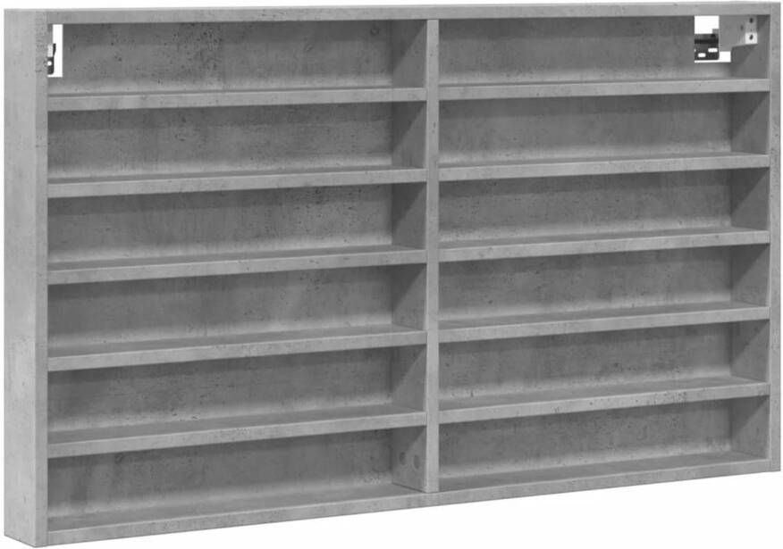 VidaXL Vitrinekast 100x8 5x58 cm bewerkt hout betongrijs