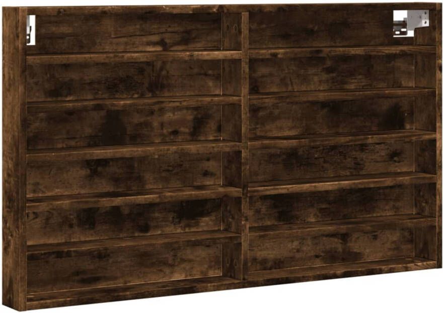 VidaXL Vitrinekast 100x8 5x58 cm bewerkt hout gerookt eikenkleurig