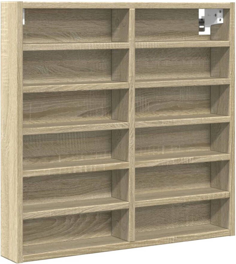 VidaXL Vitrinekast 60x8 5x58 cm bewerkt hout sonoma eikenkleurig