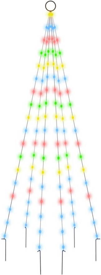 VIDAXL Kerstboom 1 Multikleur 180 X 70 Cm Vlaggenmast Kerstboom