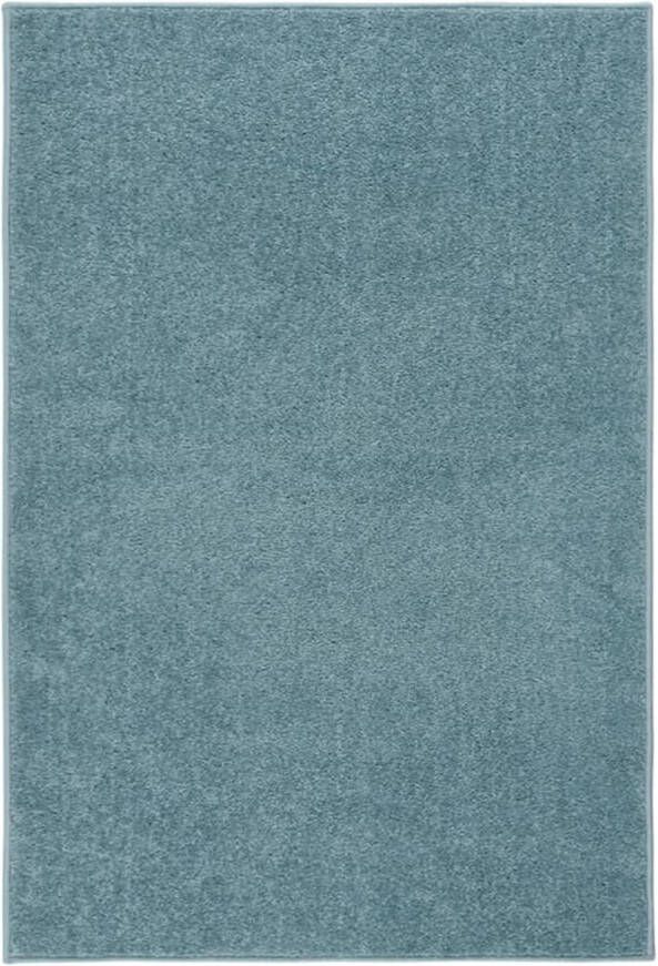 VidaXL Vloerkleed kortpolig 200x290 cm blauw