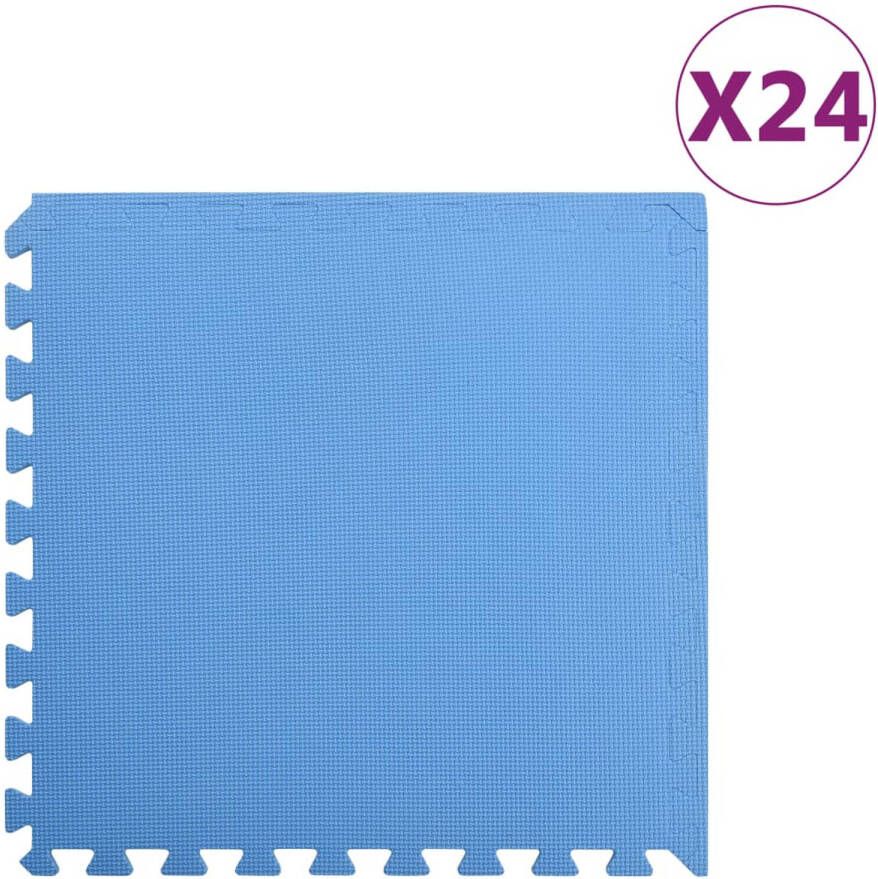 VIDAXL vloermatten EVA-schuim blauw 8 64 ㎡ 24 stuks