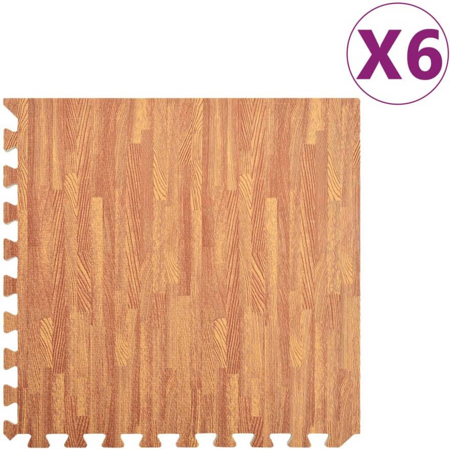 VIDAXL vloermatten EVA-schuim houtnerfprint 2 16 ㎡ 6 stuks