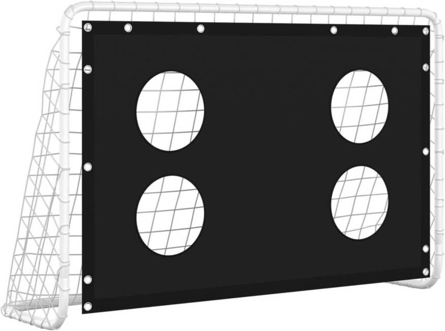 VidaXL Voetbaldoeltrainingsdoel 184x61x122 cm staal