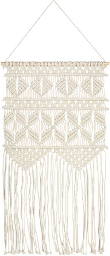 VidaXL Wandhanger macramé 40x80 cm katoen