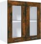 VidaXL -Wandkast-hangend-60x31x60-cm-glas-en-bewerkt-hout-gerookt-eiken - Thumbnail 2